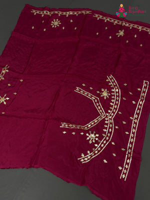 Rani Pure Upada Silk Gota Patti Unstitched Blouse for Festive Celebration | Festive Pick