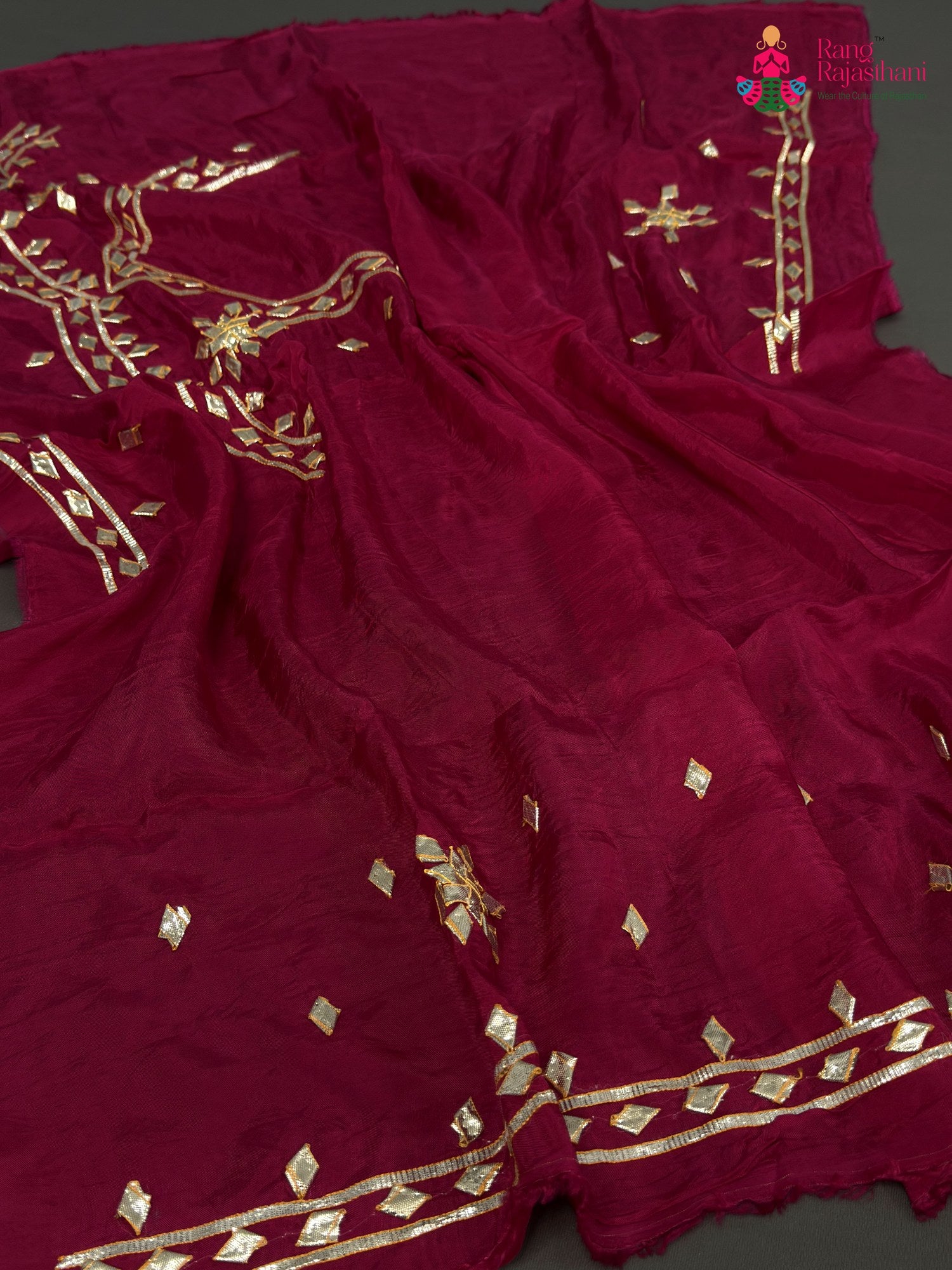 complete look of rani pure upada silk gota patti blouse 3814