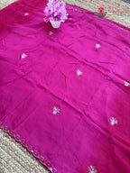 Rani Pure Upada Silk Gota Patti Saree for Festive Celebration | Designer Pick