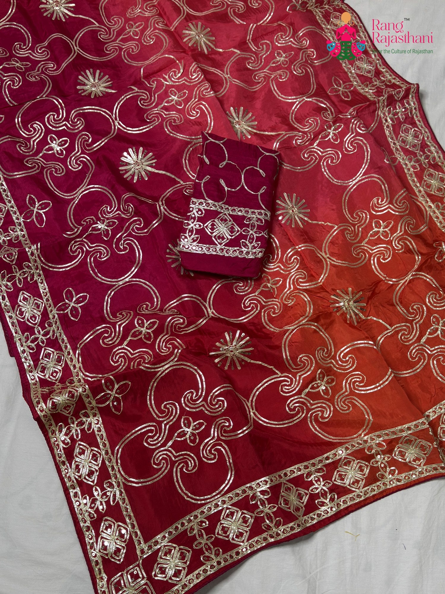 Rani Pure Upada Silk Gota Patti Saree for Bridal | Top Pick