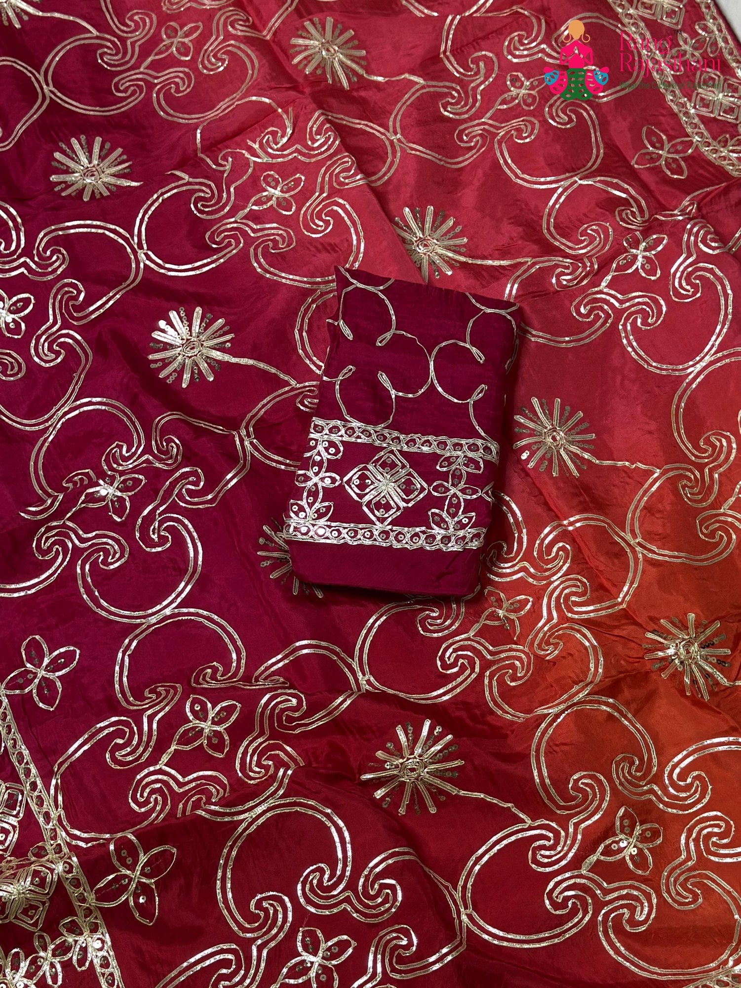 Rani Pure Upada Silk Gota Patti Saree for Bridal | Top Pick