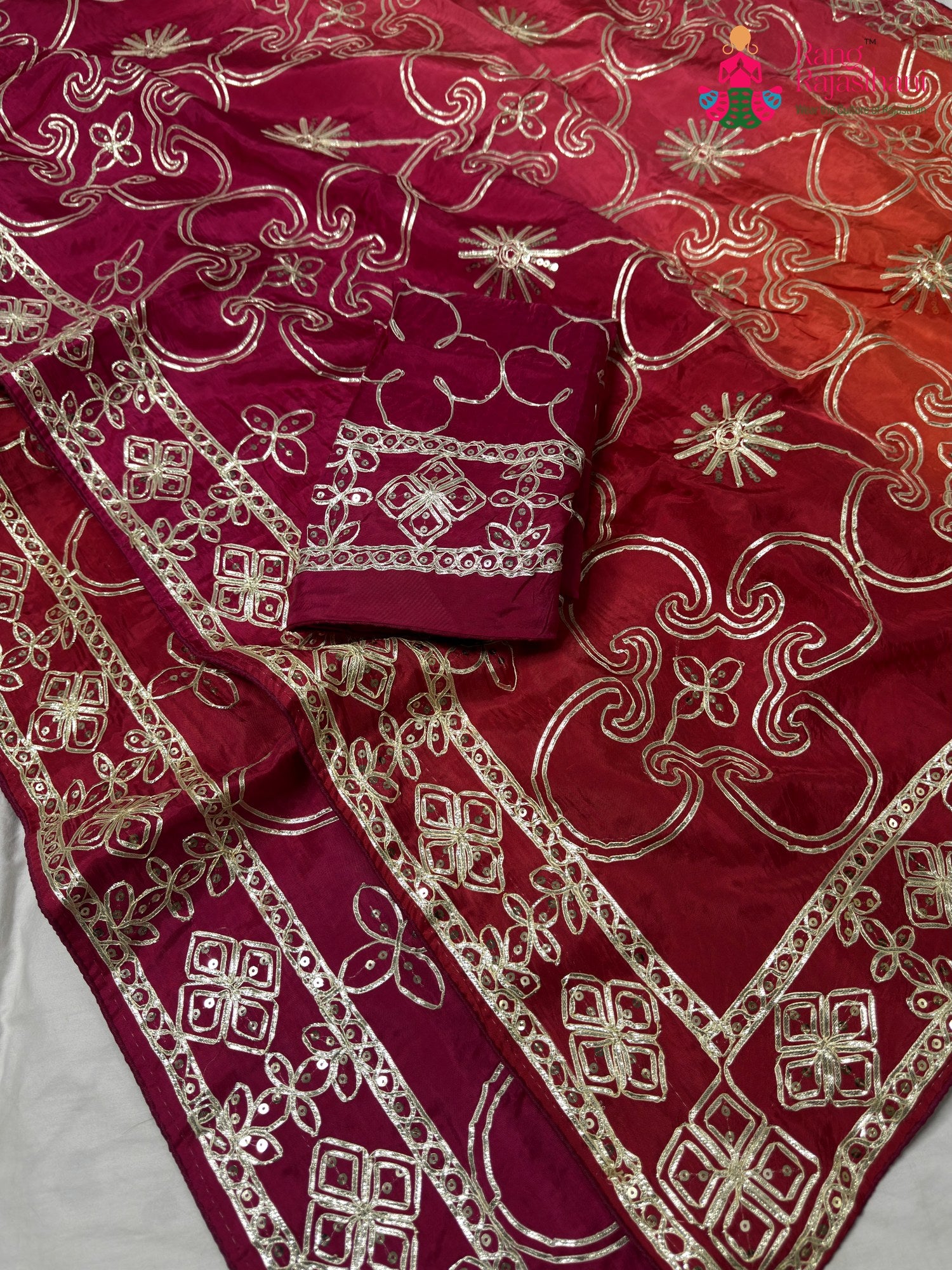 Rani Pure Upada Silk Gota Patti Saree for Bridal | Top Pick