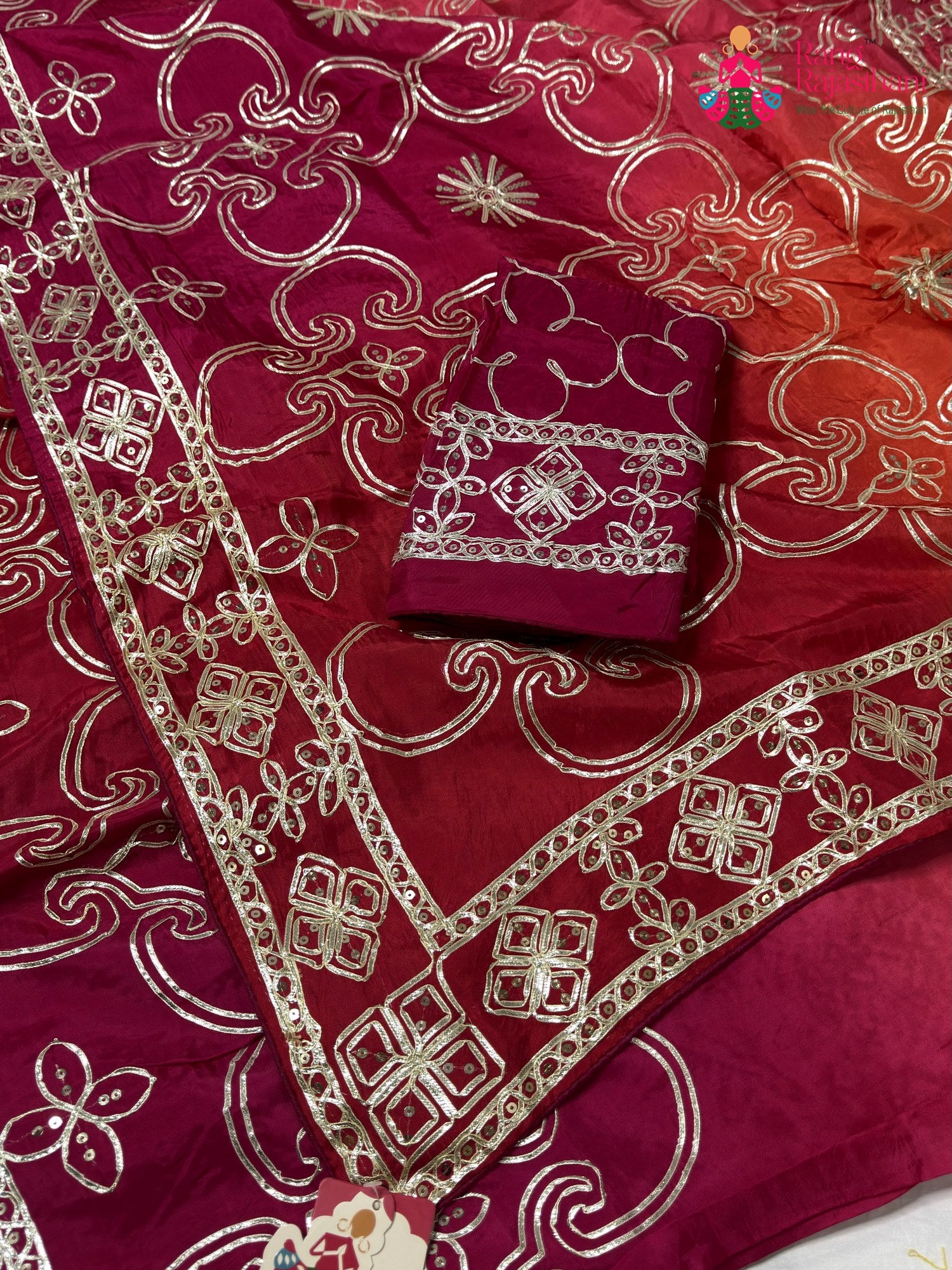 Rani Pure Upada Silk Gota Patti Saree for Bridal | Top Pick
