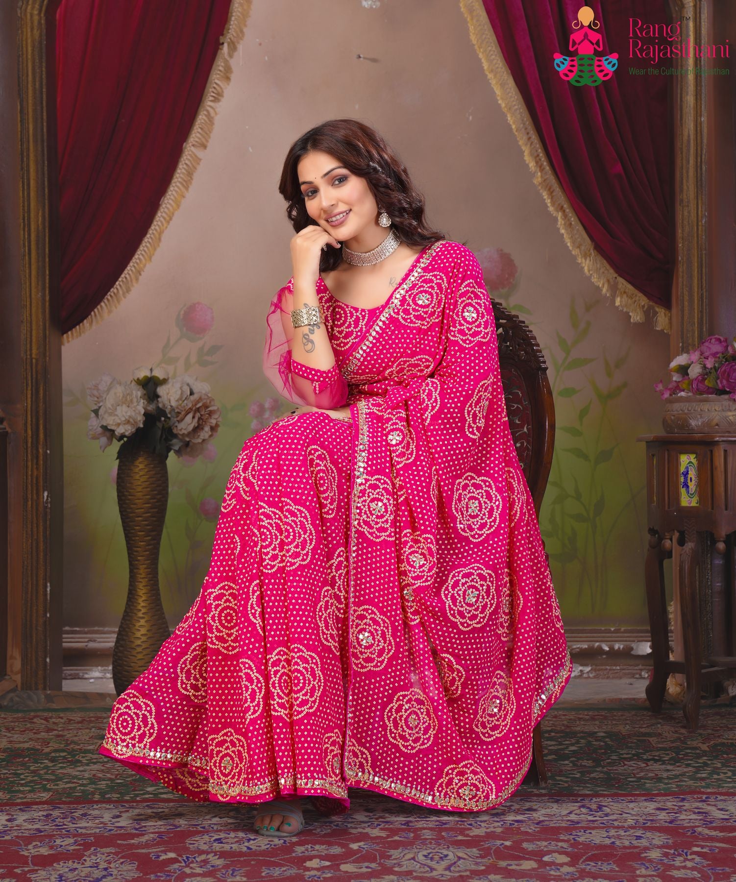 Rani Bandhani Saree — Festive Saree | Rang Rajasthani Saree
