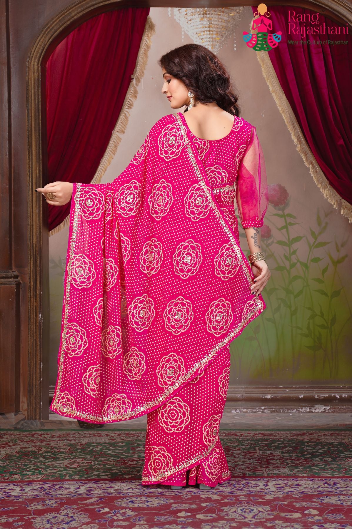Rani Bandhani Saree — Festive Saree | Rang Rajasthani Saree