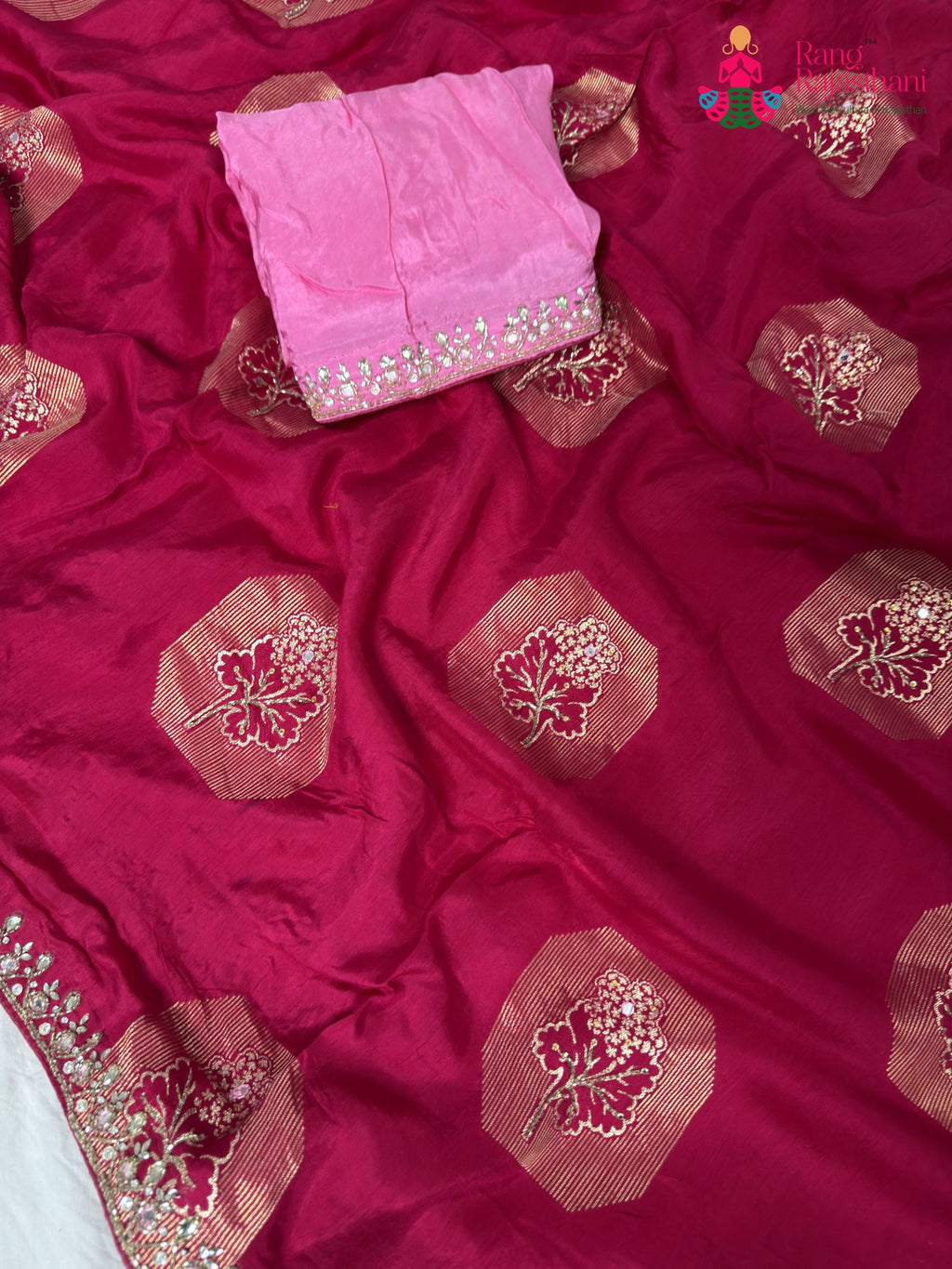 fabric texture of rani silk saree