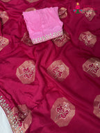 fabric texture of rani silk saree