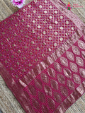 rani soft georgette banarasi zari weave gharchola saree ethnic wear by Rang Rajasthani