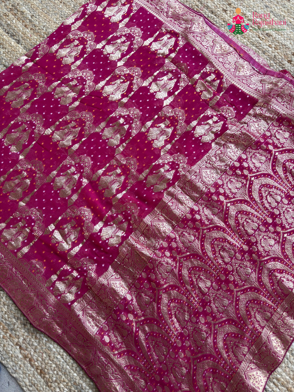 rani soft georgette banarasi zari weave gharchola saree ethnic wear by Rang Rajasthani