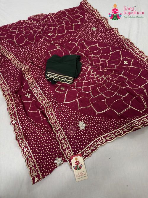 Rani Soft Georgette Bandhani Saree : Smooth Ease main-image
