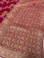 Rani Soft Georgette Meenakari Zari Saree for Wedding Reception | Wedding Ready