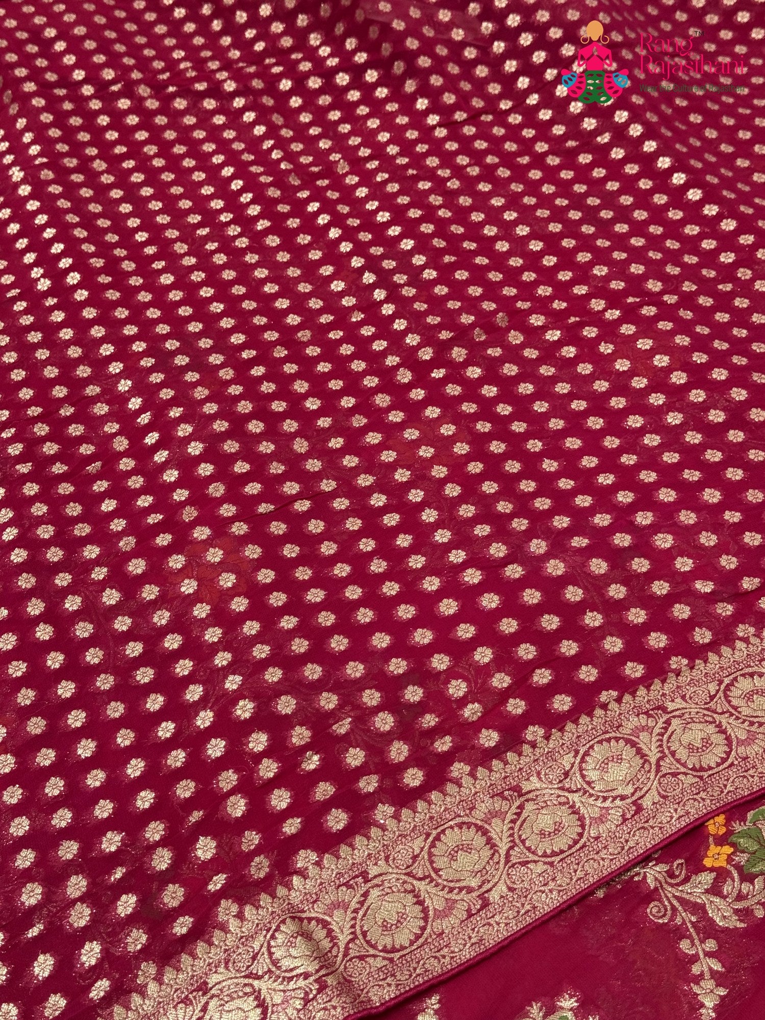 Rani Soft Georgette Meenakari Zari Saree for Wedding Reception | Wedding Ready