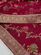 Rani Soft Georgette Meenakari Zari Saree for Wedding Reception | Wedding Ready