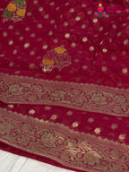 design pattern of rani soft georgette meenakari zari saree