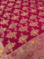 Rani Soft Georgette Meenakari Zari Saree for Wedding Reception | Shop Latest