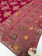 Rani Soft Georgette Meenakari Zari Saree for Wedding Reception | Shop Latest