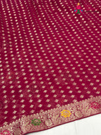 Rani Soft Georgette Meenakari Zari Saree for Wedding Reception | Shop Latest