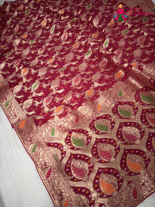 Rani Soft Georgette Meenakari Zari Saree : Light Ease main-image