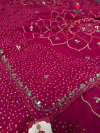 Rani Synthetic Bandhani Chunri Saree for Mayra Ceremony | Elegant Pick