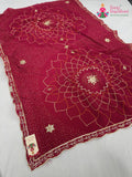 Rani Synthetic Bandhani Saree for Mayra Ceremony | Classic Edit