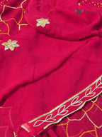 Rani Synthetic Bandhani Chunri Saree for Mayra Ceremony | Refined Pick