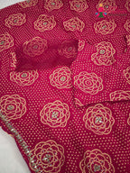 border detail of rani fabric saree elegant essential festive