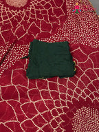 Red Chiffon Bandhani Chunri Saree for Mayra Ceremony | Curated Look
