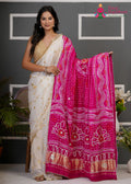 Red Gajji Silk Bandhani Chunri Dupatta for Festive Wear | Luxe Collection