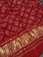 Red Gajji Silk Bandhani Faag Saree for Bridal | Designer Collection