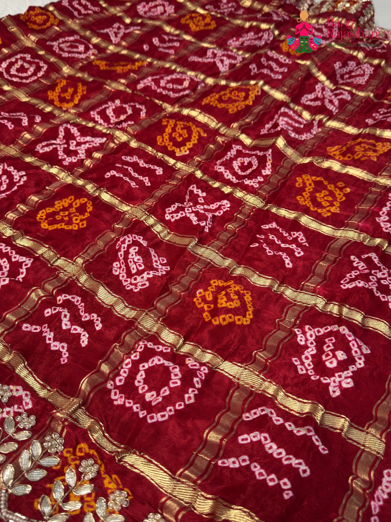 Red Gajji Silk Bandhani Gharchola Saree for Bridal | Latest Edit