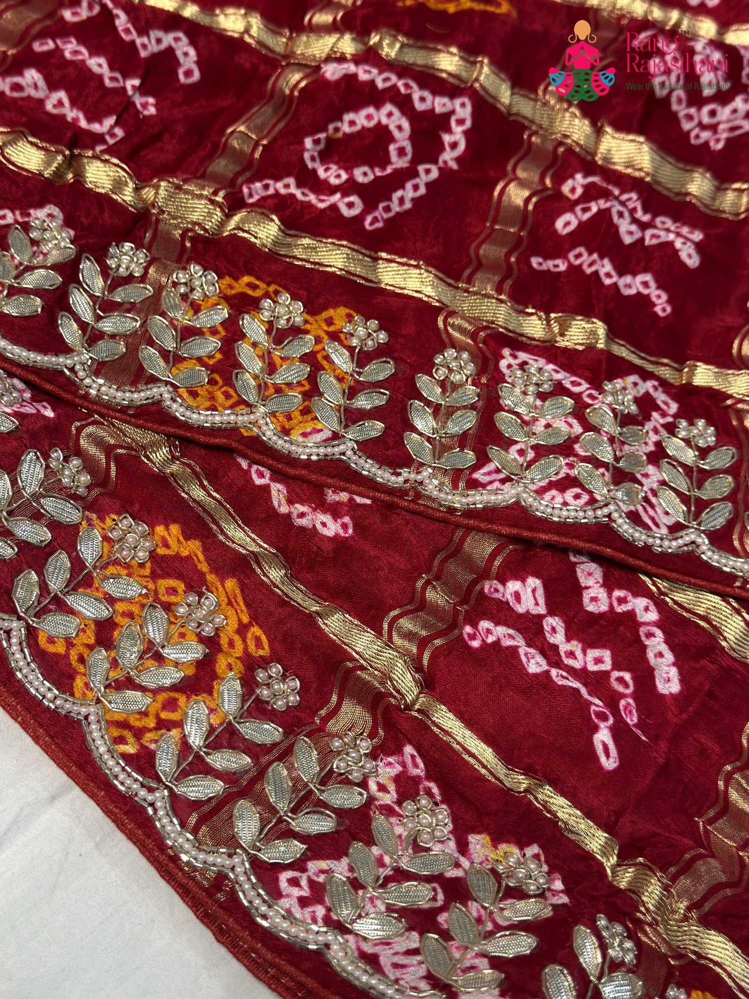Red Gajji Silk Bandhani Gharchola Saree for Bridal | Latest Edit