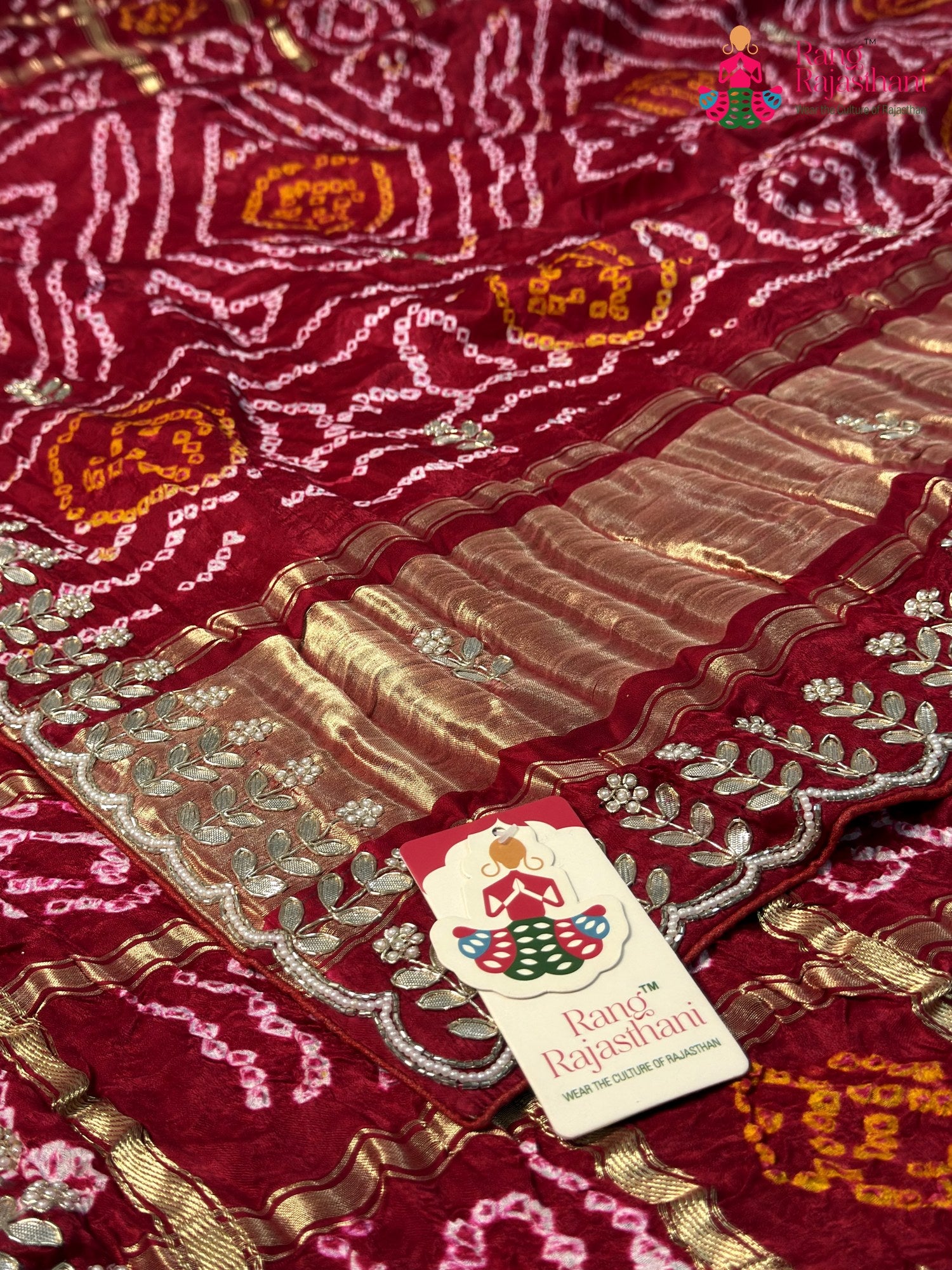 Red Gajji Silk Bandhani Gharchola Saree for Bridal | Latest Edit