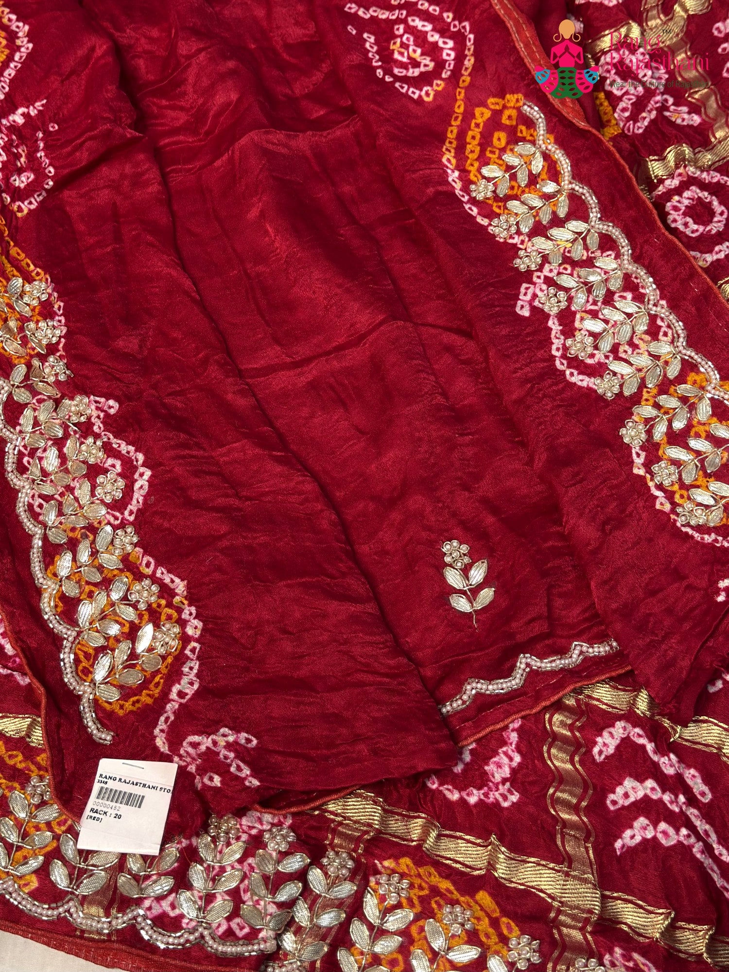 Red Gajji Silk Bandhani Gharchola Saree for Bridal | Latest Edit