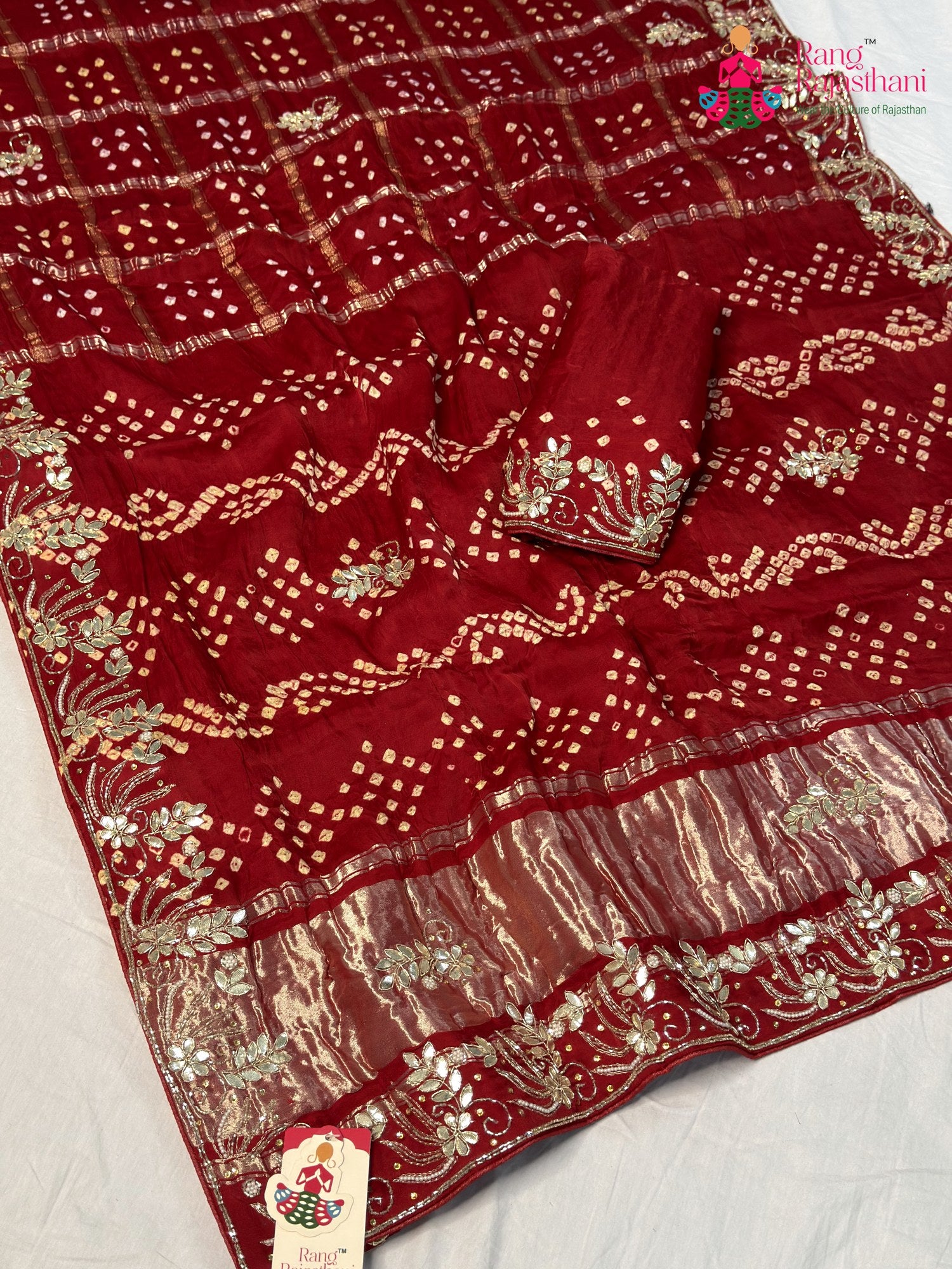 Red Modal Bandhani Gharchola Saree for Bridal | Exclusive Pick