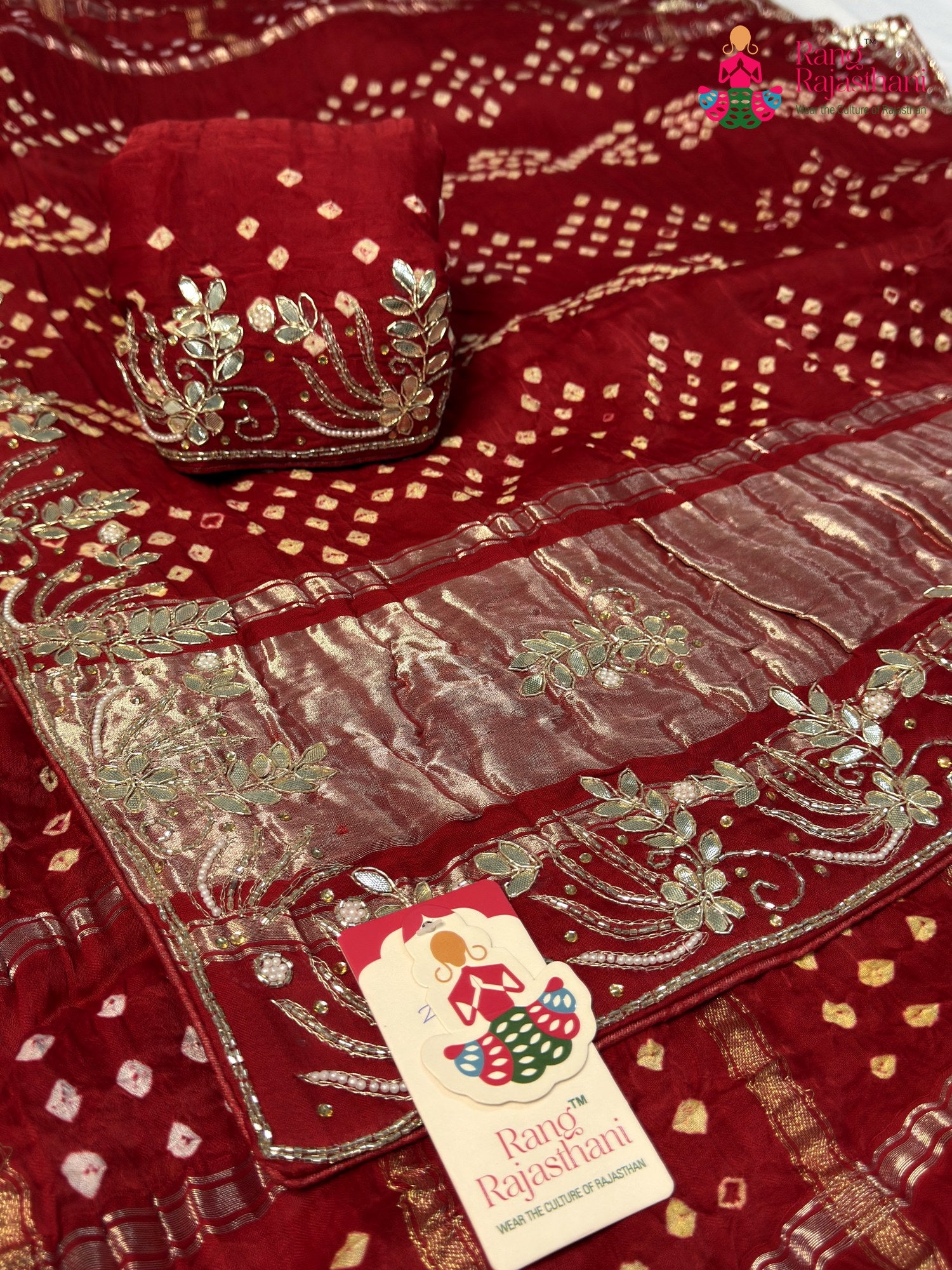 Red Modal Bandhani Gharchola Saree for Bridal | Exclusive Pick