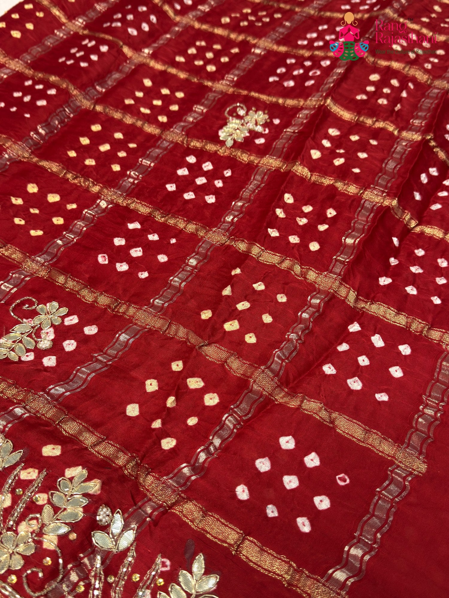 Red Modal Bandhani Gharchola Saree for Bridal | Exclusive Pick