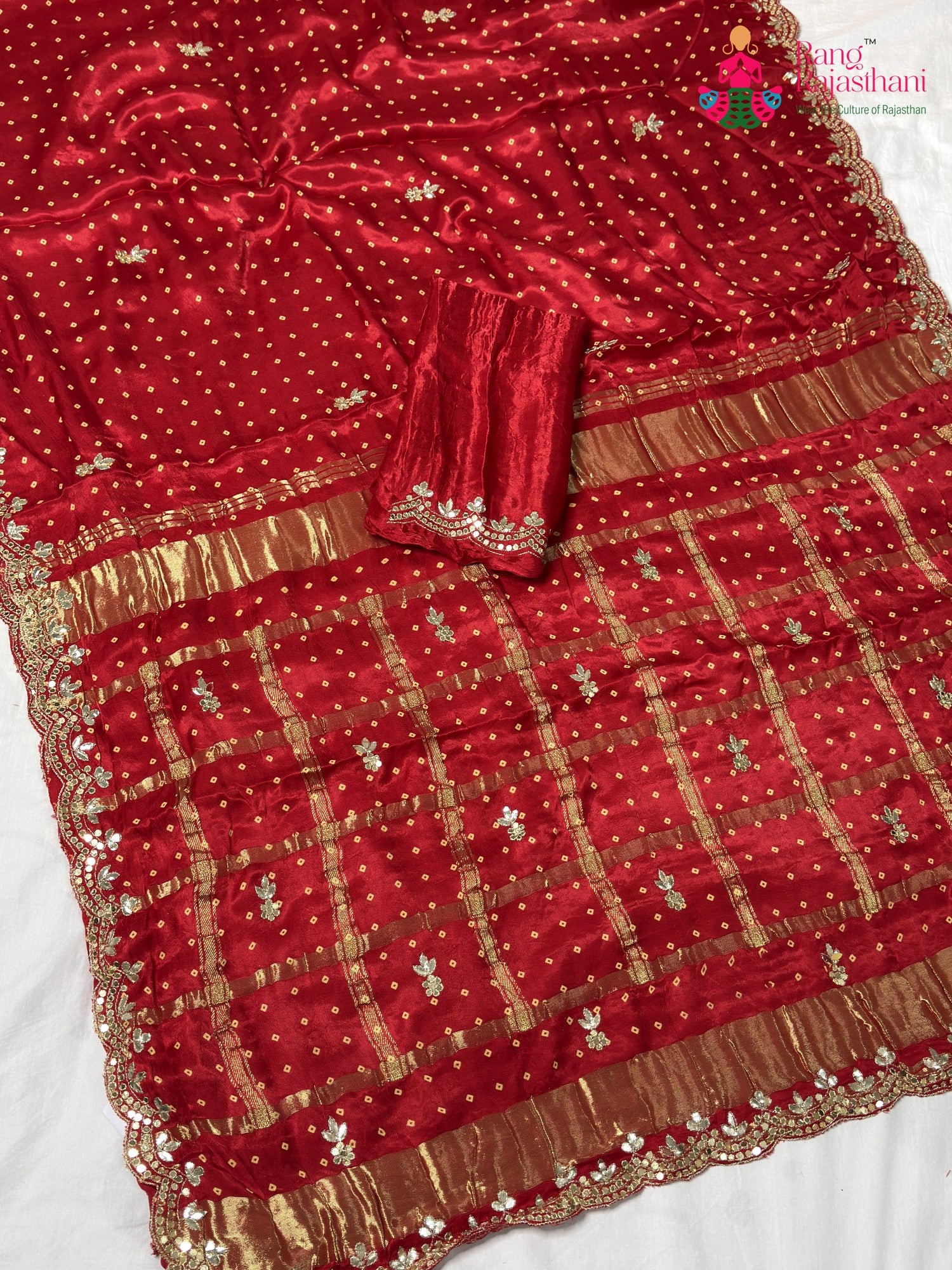 Red Modal Gota Patti Saree for Wedding Guest | Top Pick