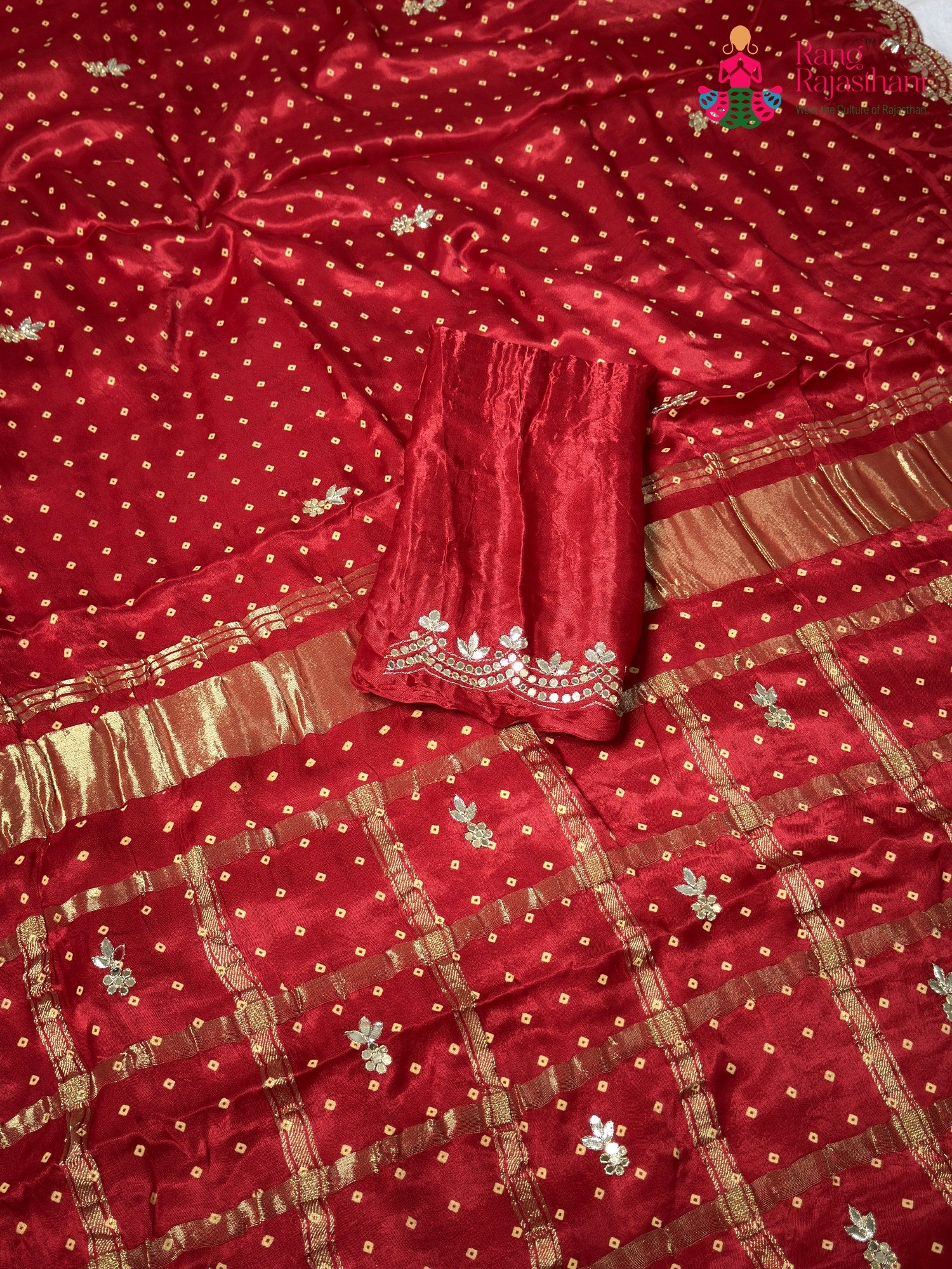 Red Modal Gota Patti Saree for Wedding Guest | Top Pick