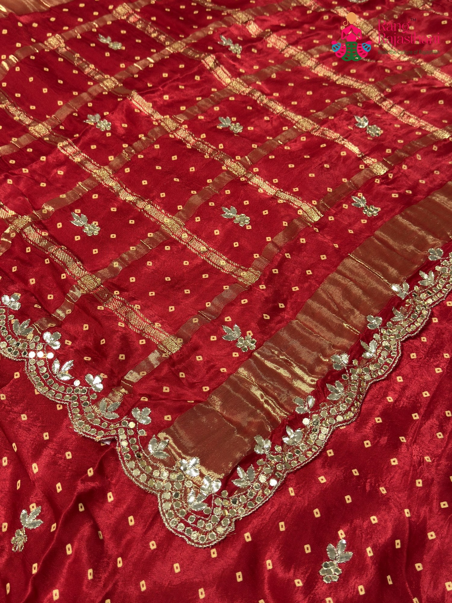 Red Modal Gota Patti Saree for Wedding Guest | Top Pick