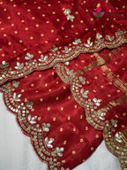 Red Modal Gota Patti Saree for Wedding Guest | Top Pick