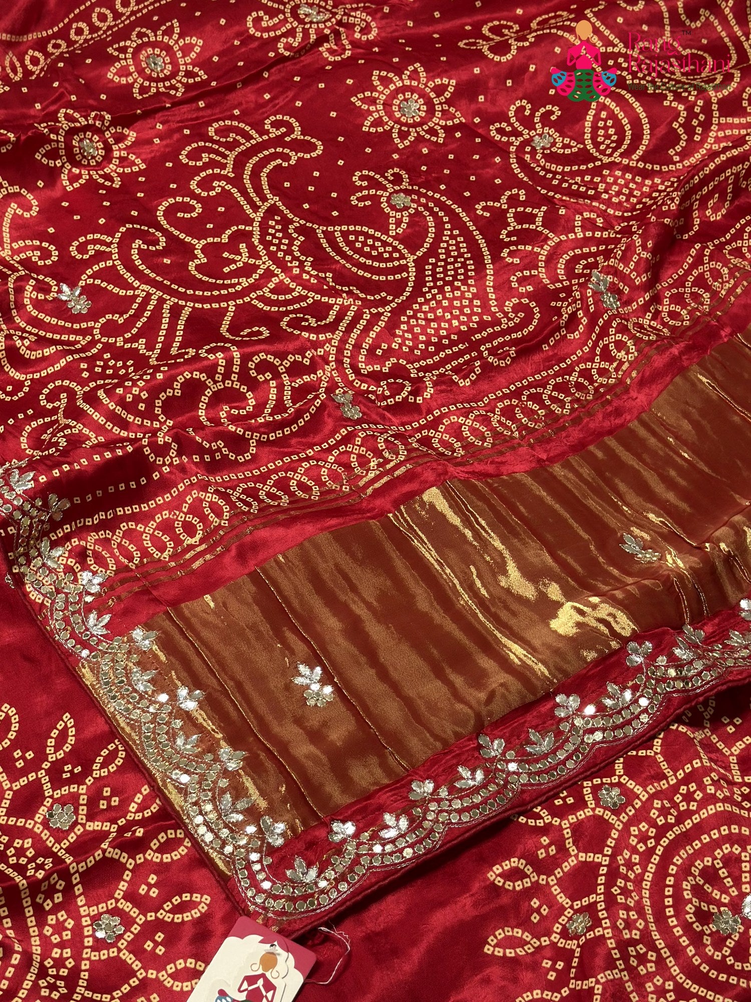 Red Modal Gota Patti Chunri Saree for Mayra Ceremony | Most Loved