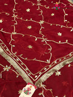 Red Chiffon Gota Patti Saree for Mehendi Ceremony | Classic Edit
