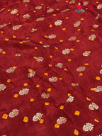 Red Pure Dola Silk Bandhani Chunri Saree for Festive Wear | New Season