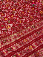 Red Pure Dola Silk Weaving Saree for Raksha Bandhan | Party Wear