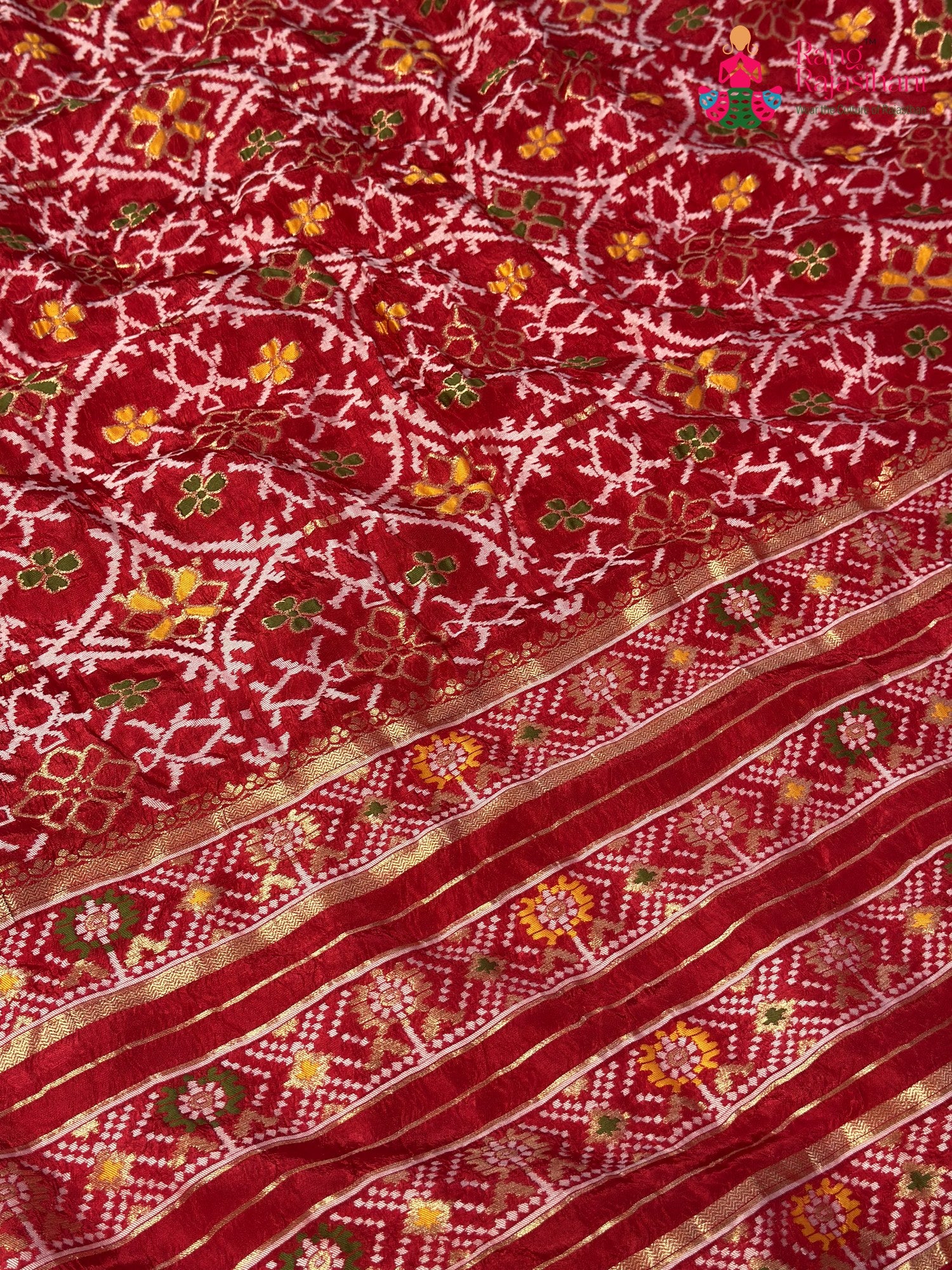 Red Pure Dola Silk Weaving Saree for Raksha Bandhan | Party Wear