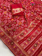 Red Dola Silk Royal Atelier Saree : Rasam Ready