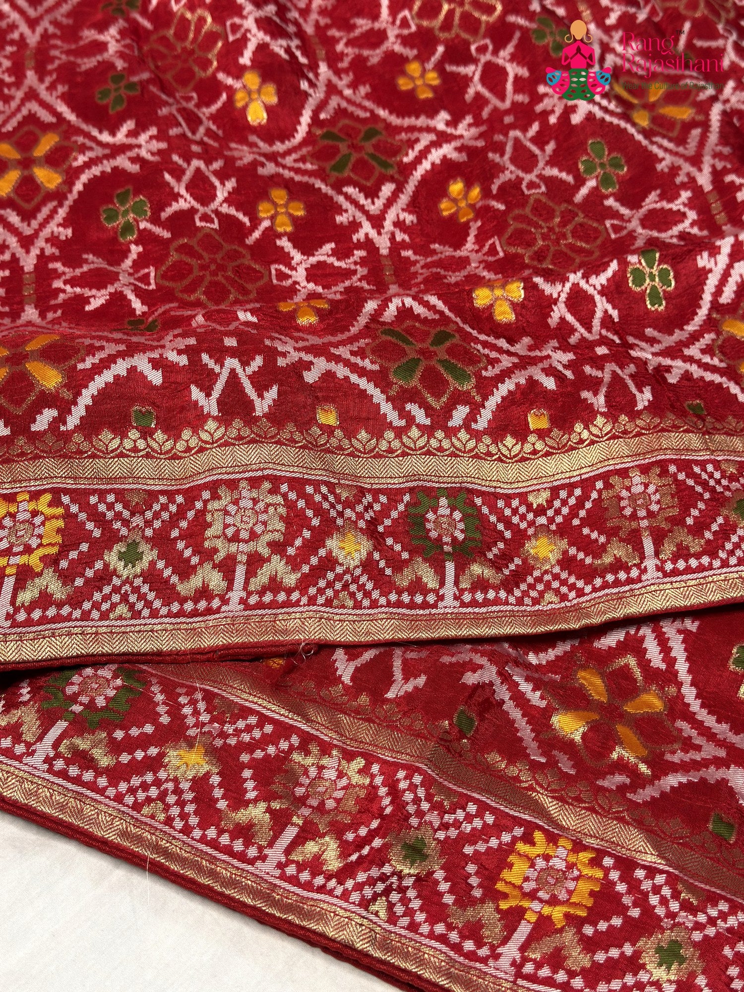 Red Pure Dola Silk Weaving Saree for Raksha Bandhan | Party Wear