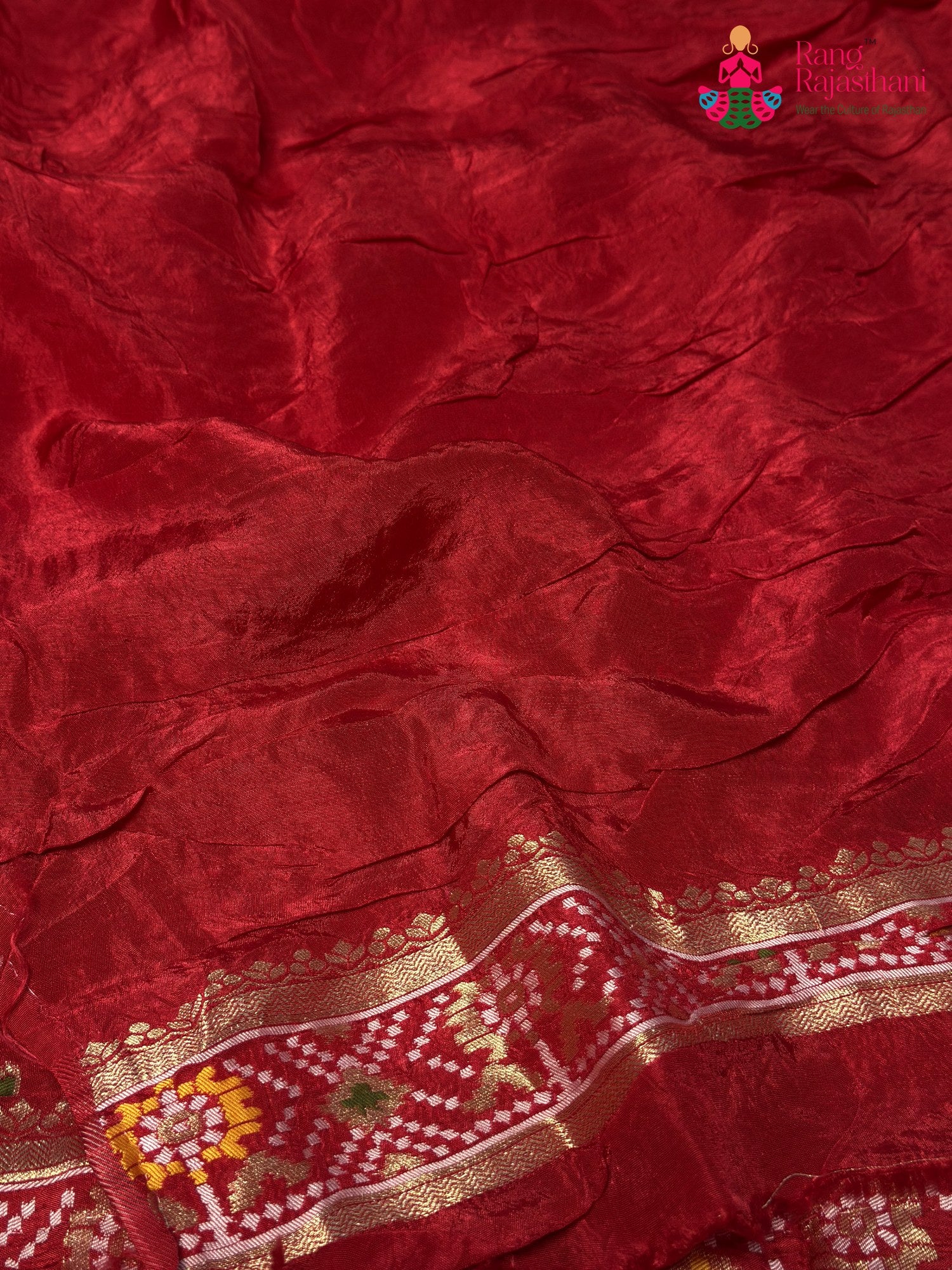 Red Pure Dola Silk Weaving Saree for Raksha Bandhan | Party Wear