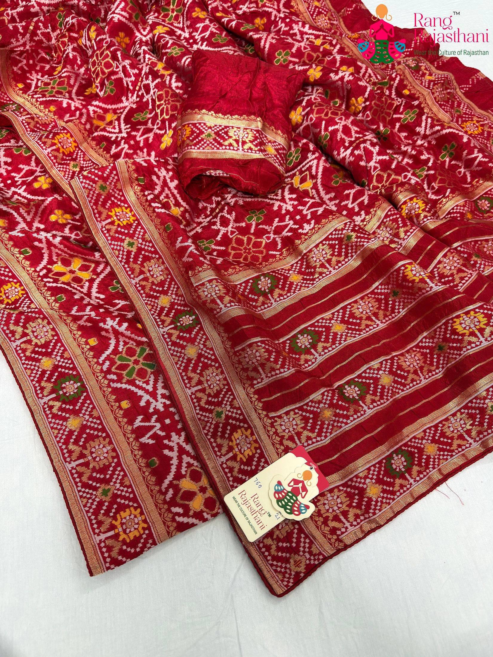 Red Dola Silk Royal Atelier Saree : Rasam Ready