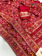 Red Dola Silk Royal Atelier Saree : Rasam Ready